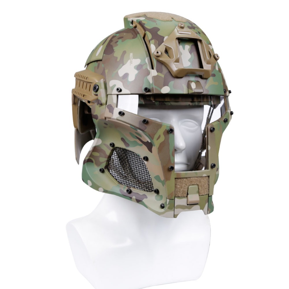 Men Iron Warrior Military Combat Helmets Full-covered Airsoft Paintball