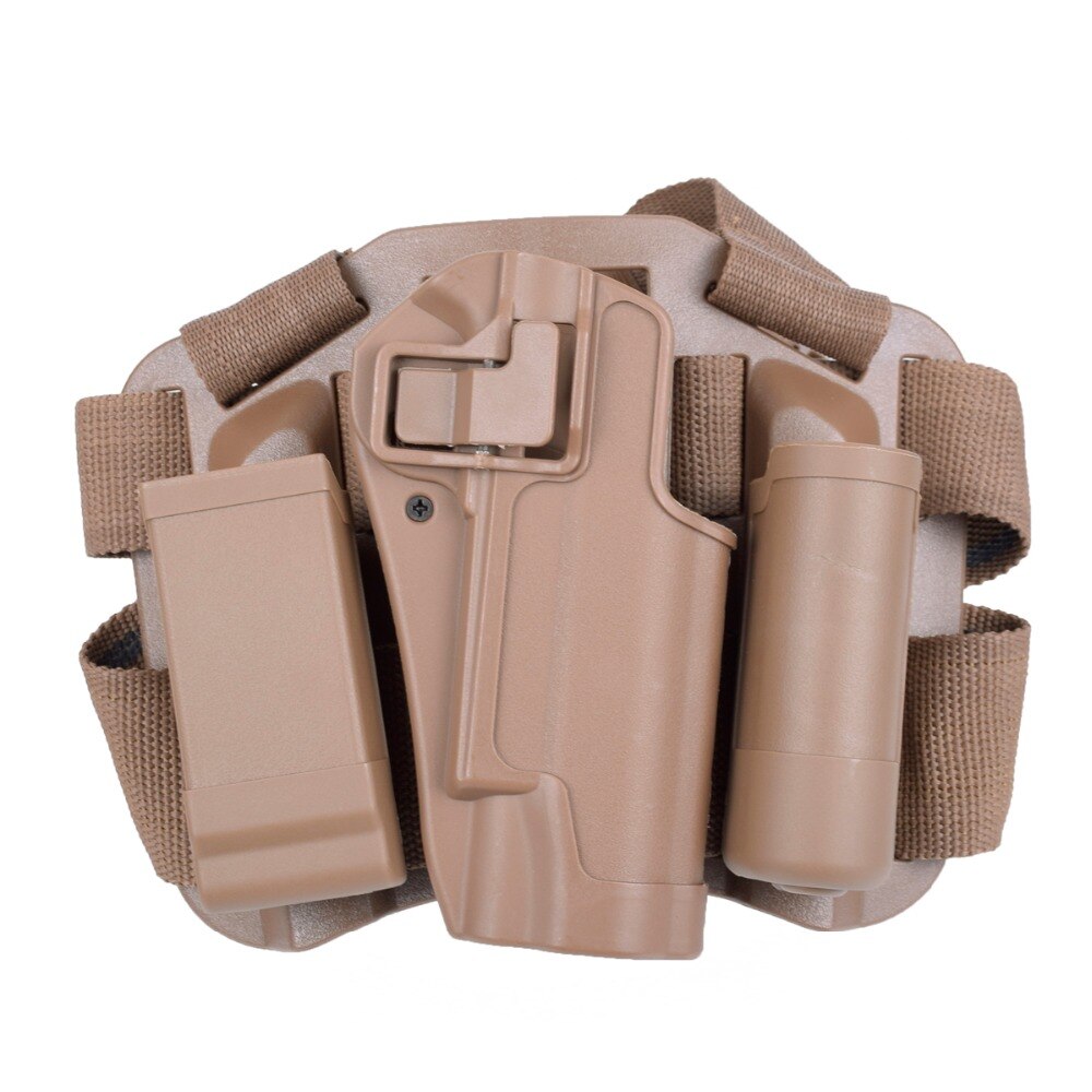 Tactical Colt 1911 Leg Holster CQC Paddle Thigh Belt Drop Pistol Gun Holster Magazine Torch Pouch Military Shooting Holster