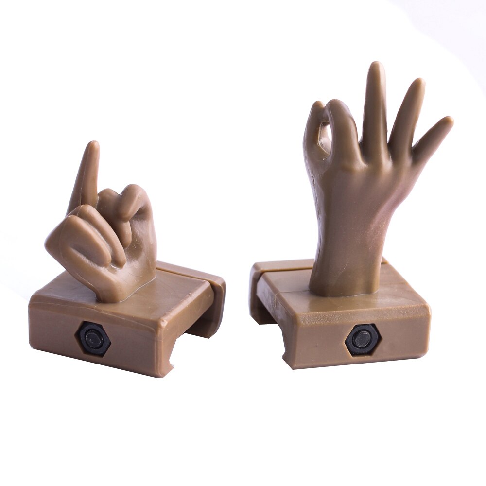 Magorui 4Pcs/Set Novelty Finger Thumb Sights For 20mm Wide Rail Mount Base Hunting Scope Mount Decoration