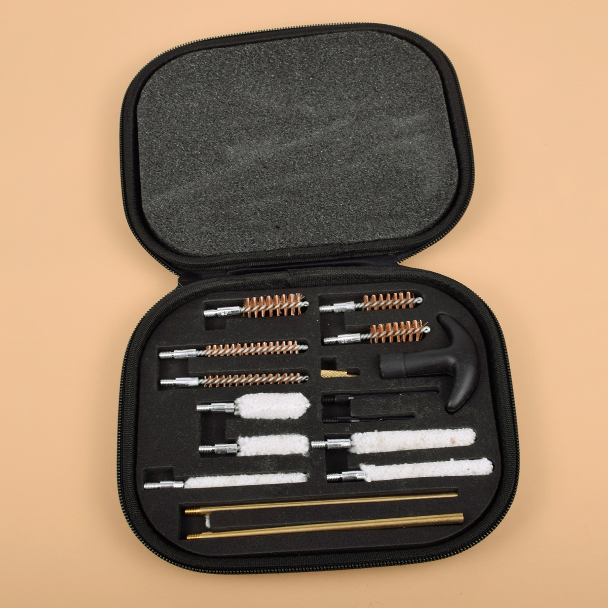 16 pcs Universal Pistol Gun Cleaning Kit Barrel Brushes Tools for caliber handguns .22 .357 .38 .40 .44 .45 9mm Gun Cleaning set