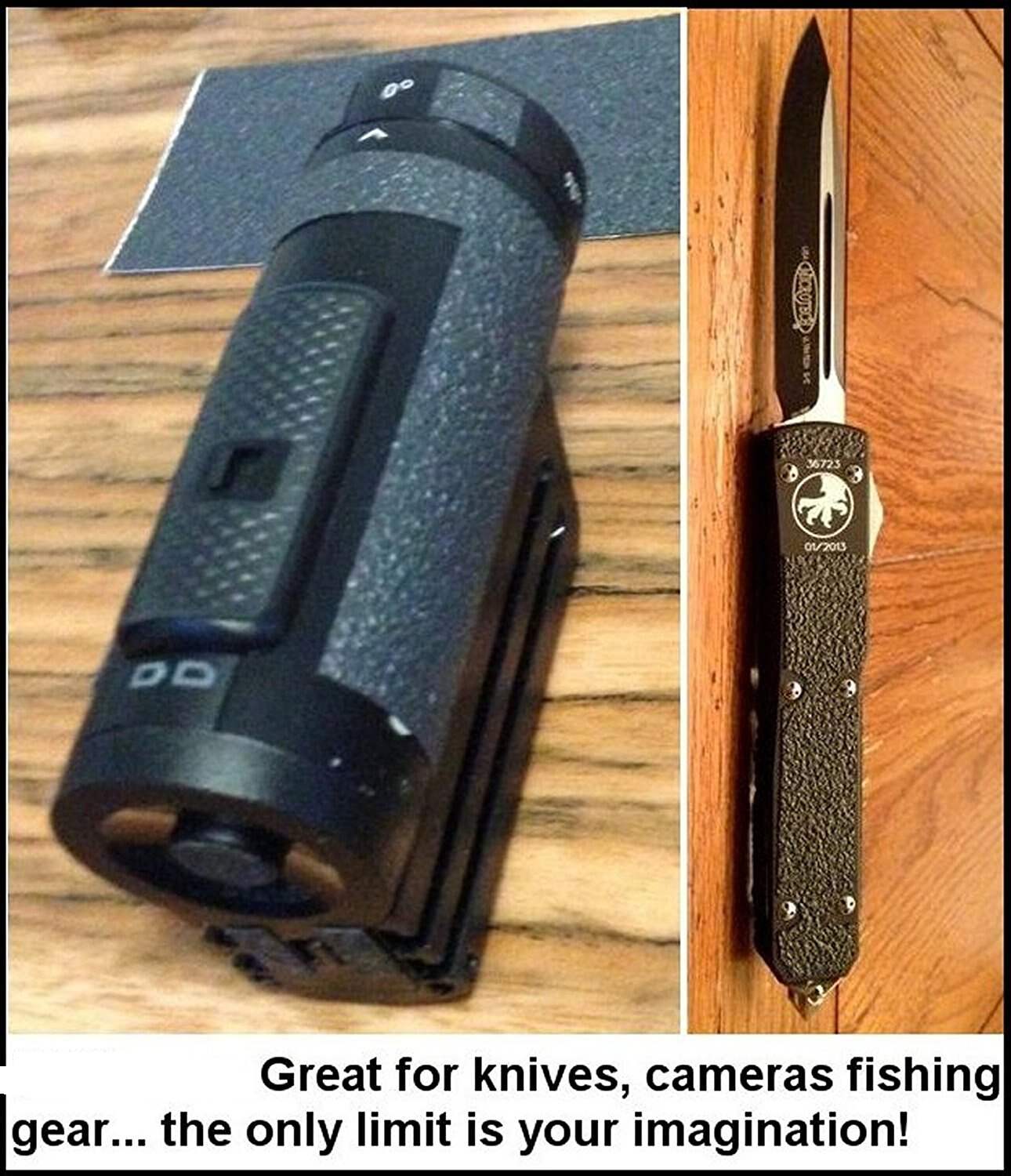 5x Grips Material Sheet Black Textured Rubber Grip Tape for Guns, Cell Phones, Cameras, Knives, Tools