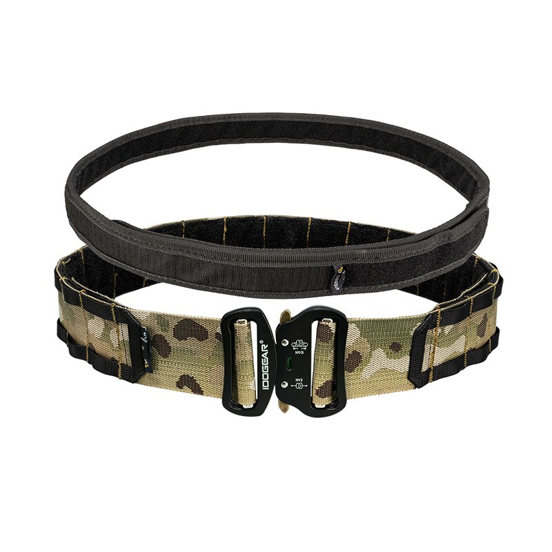2 Inch Tactical Belt, Metal Buckle, Canvas Tactical One-Piece Girdle for Outdoor Hunting