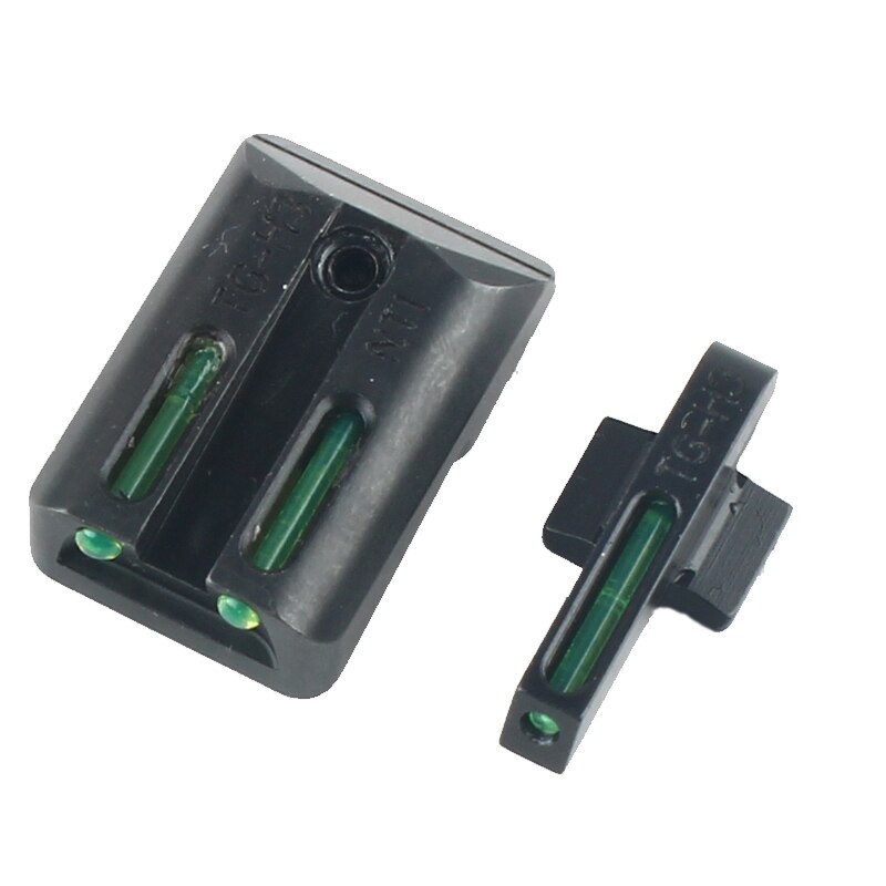 Tactical Combat Front Rear Night Fiber Sight Handgun Optic Red Green Dot for Hunting