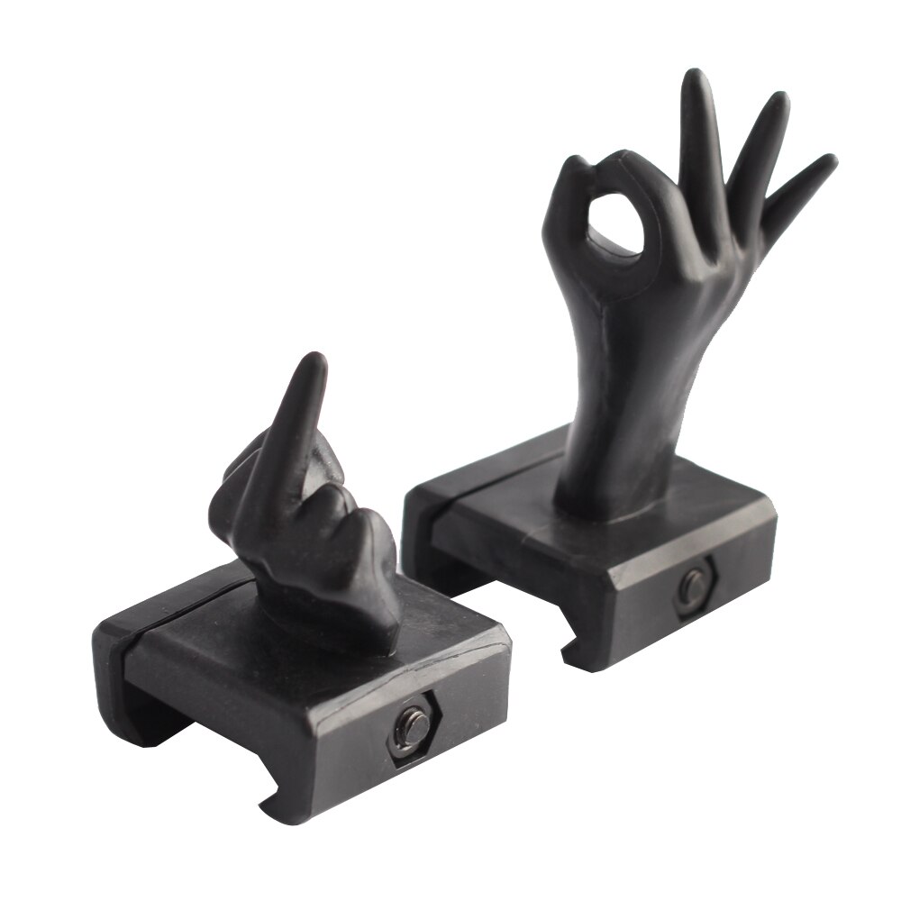 Magorui 4Pcs/Set Novelty Finger Thumb Sights For 20mm Wide Rail Mount Base Hunting Scope Mount Decoration