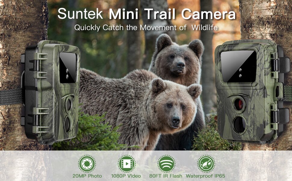 20MP Mini Trail Hunting Camera  Wildlife Hunter Cameras  Mini600 1080P Forest Animal Cam Photo Trap Surveillance Tracking