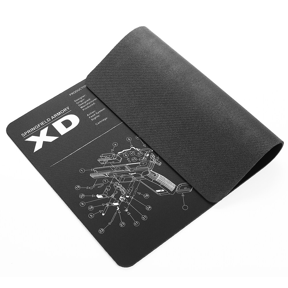 P226 P229 XD 1911 Glock Gun Cleaning Rubber Mat 17″x11″ With Parts Diagram and Instructions Armorers Bench Mat Mouse Pad