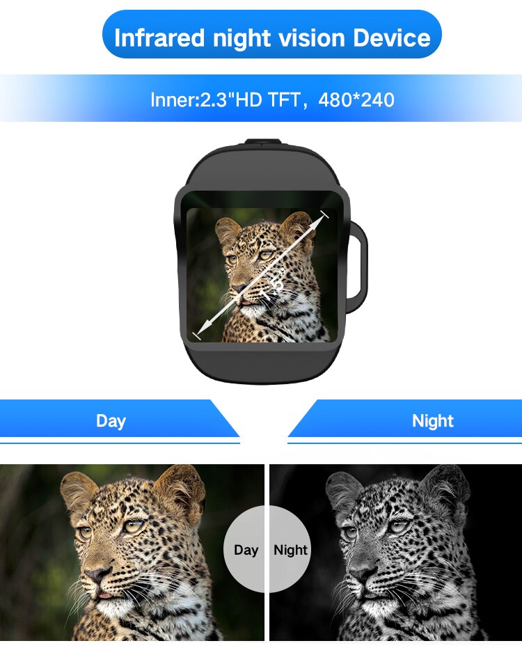 MiNi Night Vision Device Goggles 1080P HD Magnification Infrared Telescope NV650 Professional Monocular Zoom Hunting  5x Digital