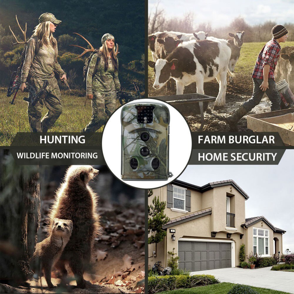 940nm LED Hunting Camera Trail Cameras HC5210A  20MP 1080P(30fps） IP65 Photo Trap 0.3s Trigger Wildlife Surveillance Cams Track
