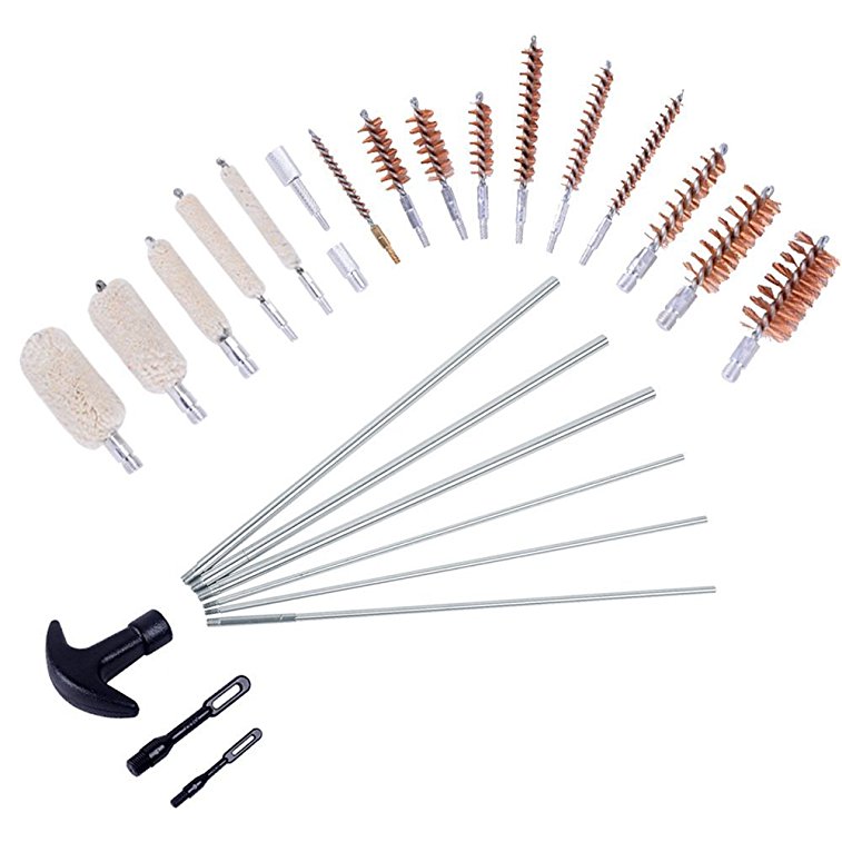 62 PCS Universal Gun Cleaning Tool Kit Set for Weapons Rifle Handgun Cleaner Pistol Pipe Mop Brush Accessories with Carry Case