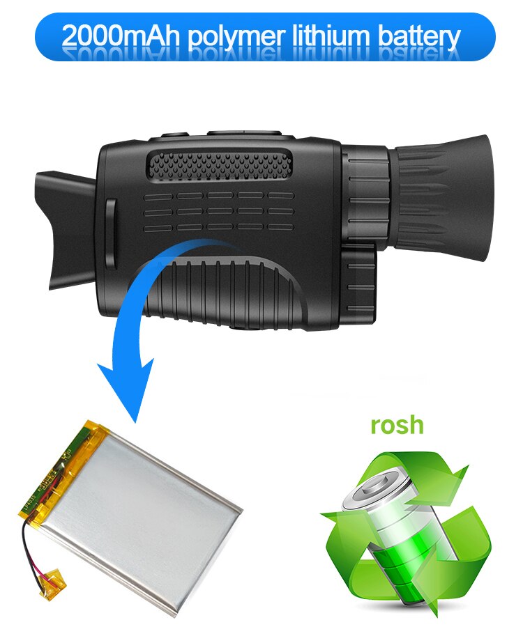 MiNi Night Vision Device Goggles 1080P HD Magnification Infrared Telescope NV650 Professional Monocular Zoom Hunting  5x Digital