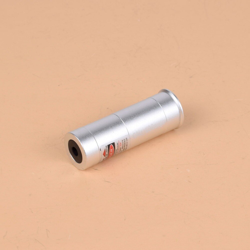 12GA Laser Boresighter Red Laser Boresight Shotguns 12 Caliber Gun Accessory Silver Body 12 Gauge Cartridge
