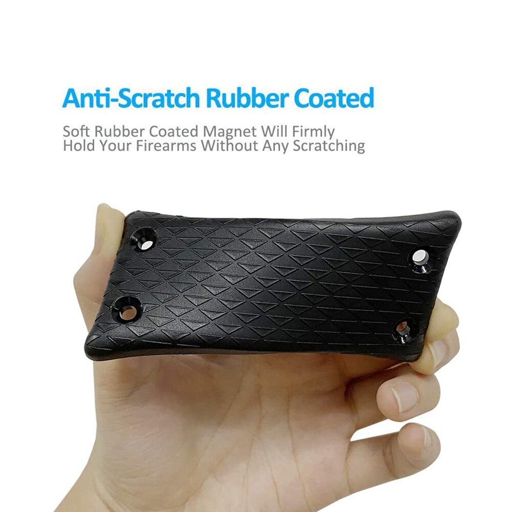 50lbs Gun Magnet Mount Rubber Coated Fits Handguns Airguns Rifle Pistol