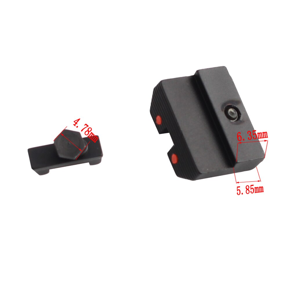 Fiber Optic Front and Rear Sight Handgun Glock Sights