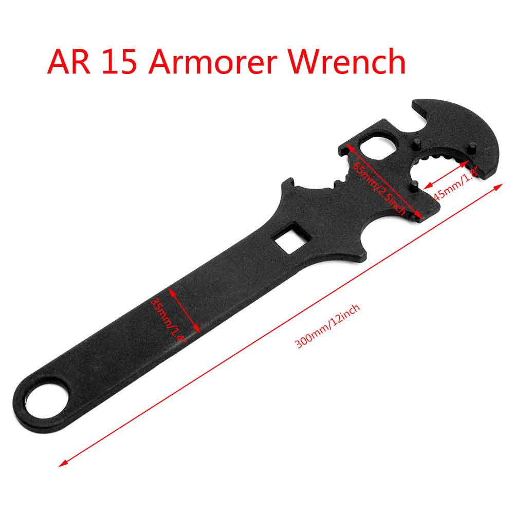 AR 15 Armorer Wrench Heavy Duty Multi-functional Tool Compatible with Most 16 and AR Variants  Strong Durable Metal Tool