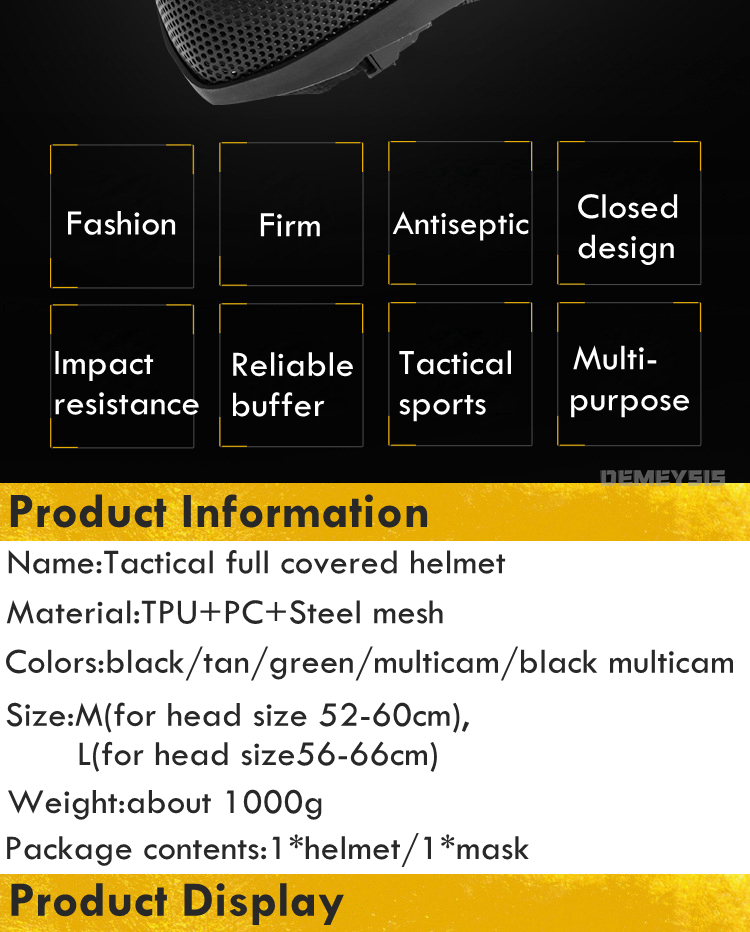 Outdoor Airsoft Paintball Helmet with Goggles FAST PJ Helmets CS Game Full Face Protection