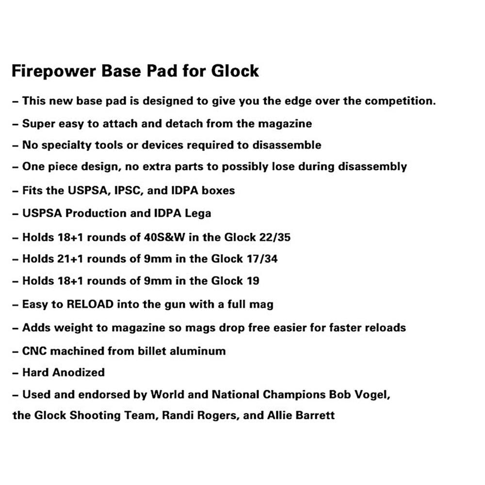 Magazines Base Pad Kit Glock Magazine Extension For GLOCK 17, 22, 34, 35