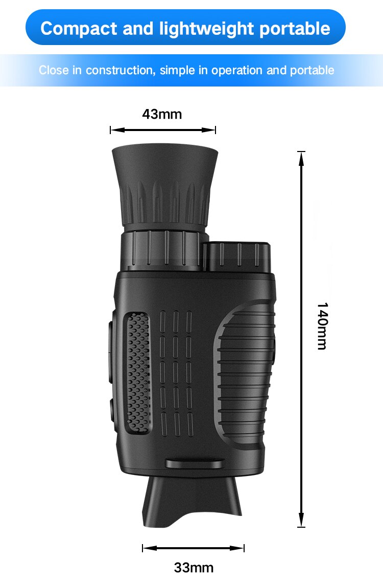 MiNi Night Vision Device Goggles 1080P HD Magnification Infrared Telescope NV650 Professional Monocular Zoom Hunting  5x Digital