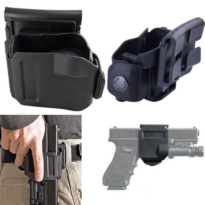 Tactical 360 Rotating Glock Clip Right Hand MOLLE Holster for Glock 17 19 22 23