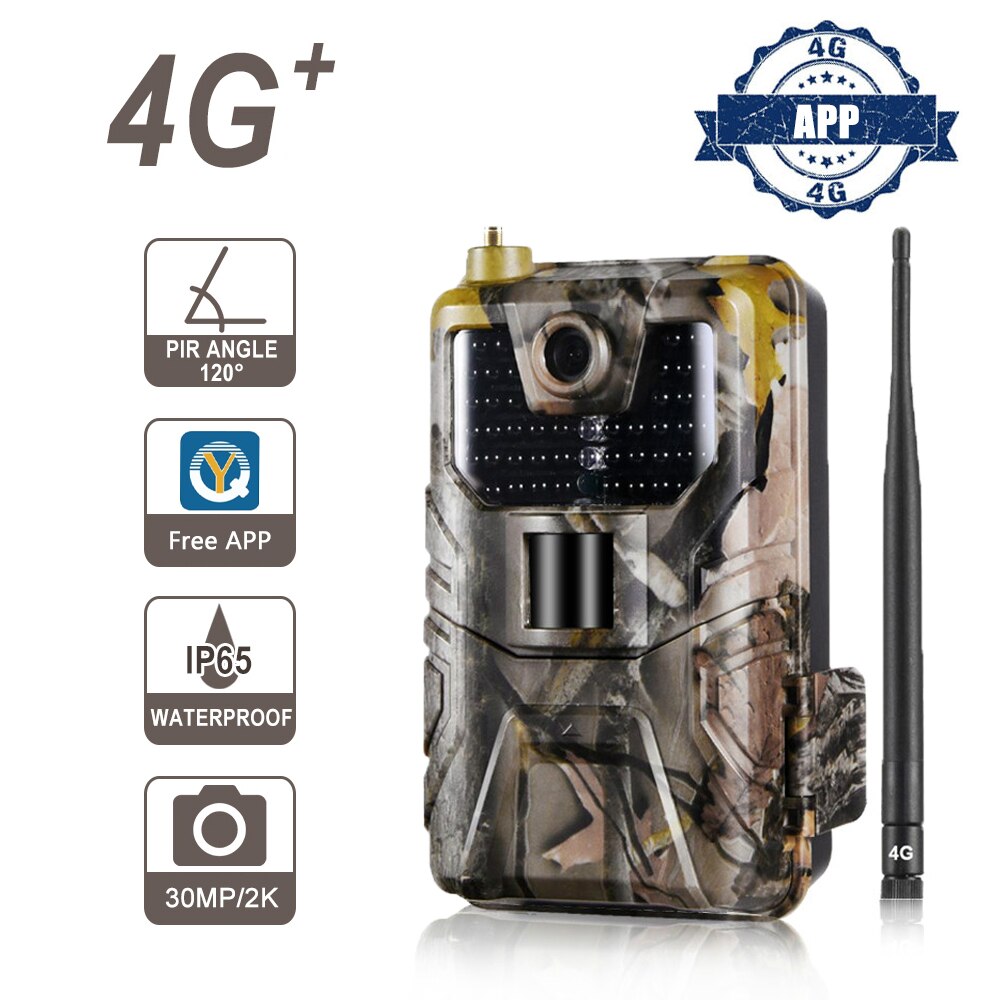 4K/2K Live Video APP Trail Camera Cloud Service 4G Cellular 30MP Live Stream Media Hunting Cameras Night Vision HC900PRO