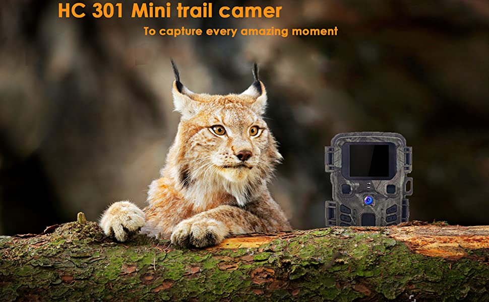 2PCS/1Lot  Wildlife Trail Camera 1080P 20MP Hunting Outdoor Cameras Scouting Surveillance Mini301 Night Vision Photo Traps Cam