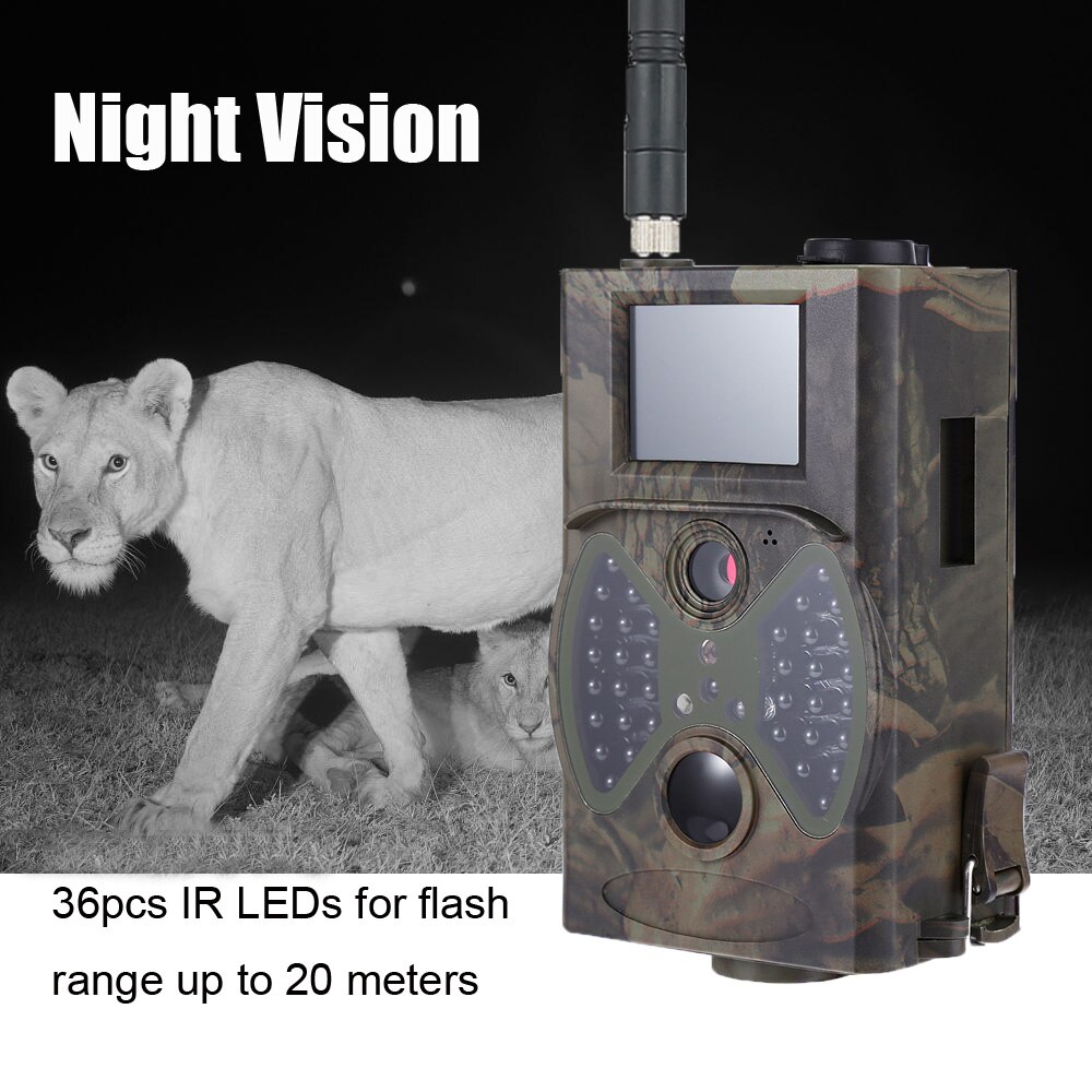 16MP 1080P Hunting Camera 2G MMS SMTP SMS Cellular Wireless Wildlife Trail Cameras HC300M Night Vision  Surveillance Wild Cams