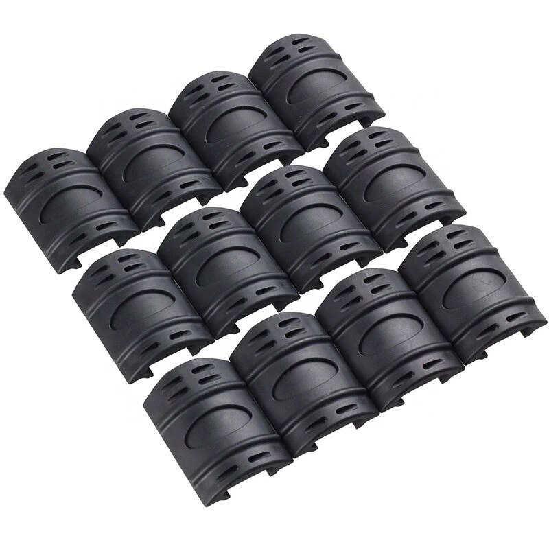 12 Pcs/Lot Tactical Picatinny Quad Rail Rubber Covers for Hunting Accessories