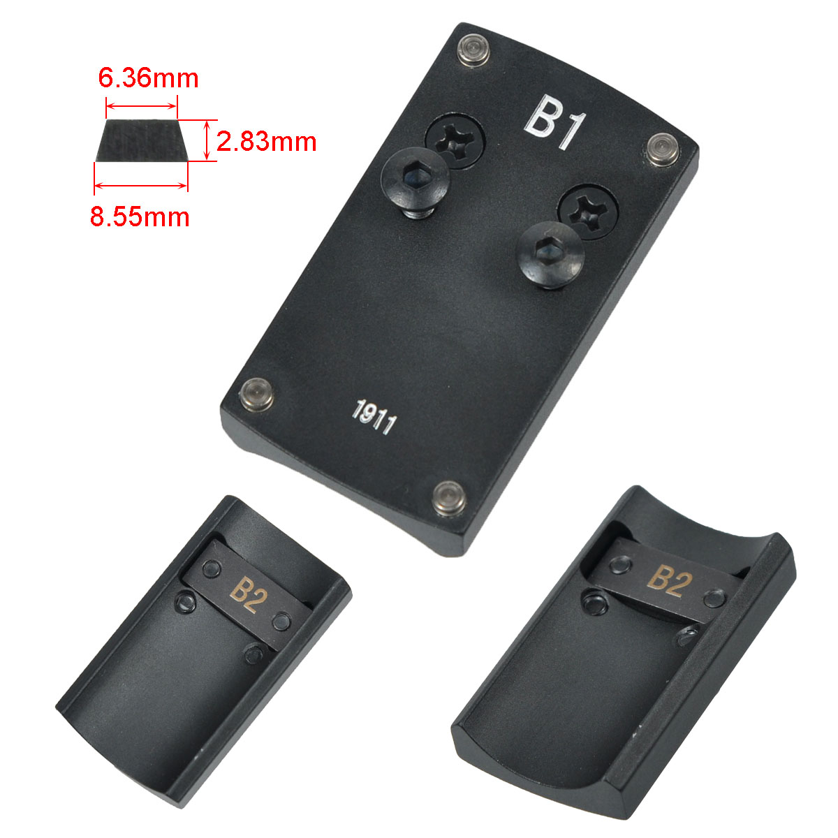 Tactical Venom Pistol Colt 1911 Glock 17 19 20 22 Reflex Sight Mount Plate Adapter for Sightmark Burris Micro Red Dot Scope