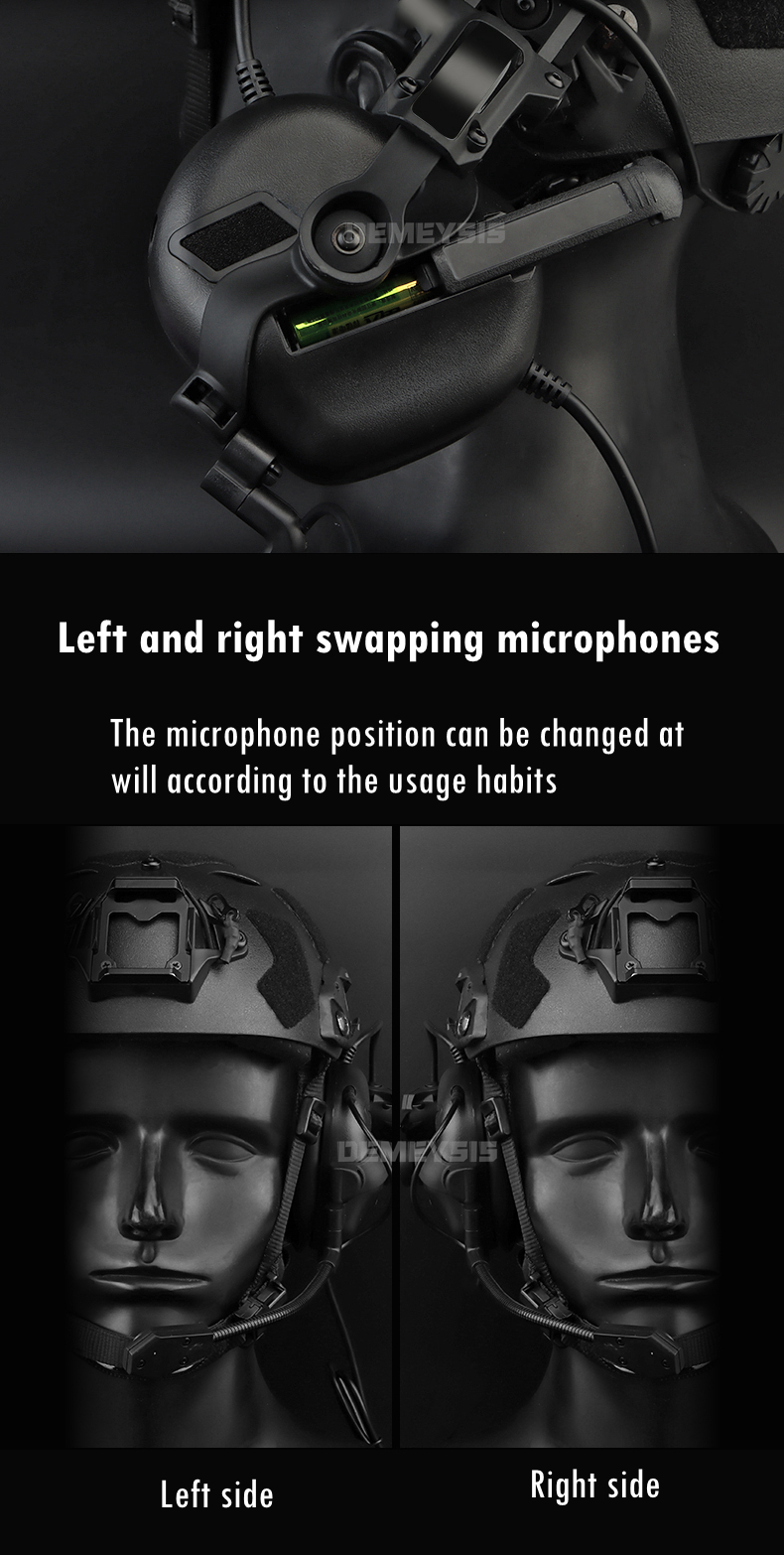 Shooting Noise Reduction Headset Airsoft CS Tactical Sound Pickup Communication Headsets Outdoor Hunting Sports Headphone