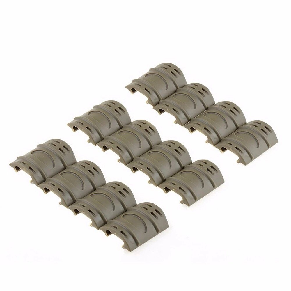 12 Pcs/Lot Tactical Picatinny Quad Rail Rubber Covers for Hunting Accessories