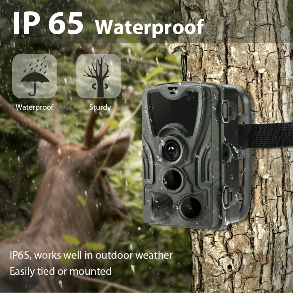 Hunting Trail Camera 24MP 2.7K Night Vision IP65 Waterproof 940nm Wild Cameras Photo Traps HC801A  Wildlife Cam Surveillance