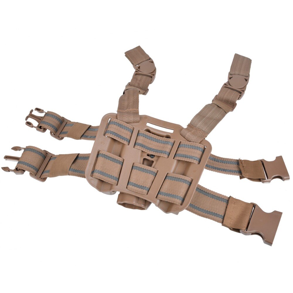 Tactical Colt 1911 Leg Holster CQC Paddle Thigh Belt Drop Pistol Gun Holster Magazine Torch Pouch Military Shooting Holster