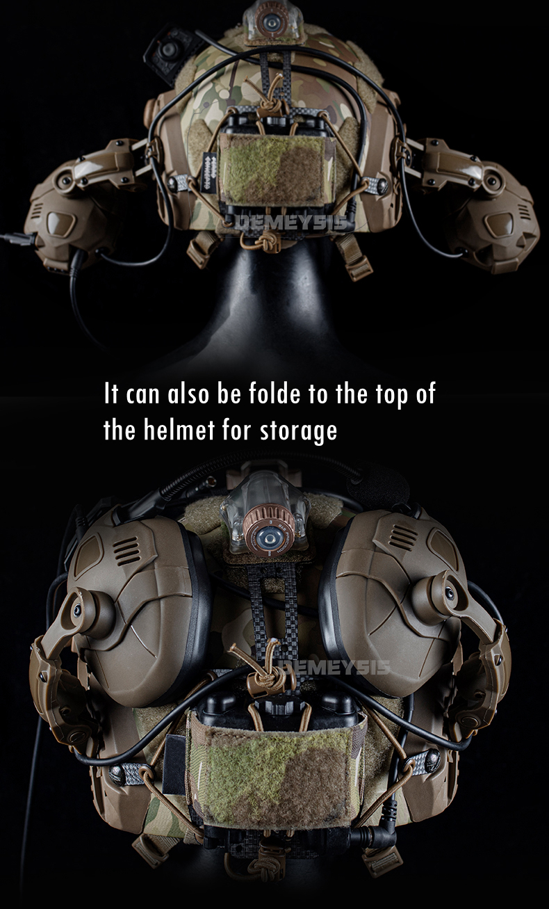 Tactical Bluetooth Headset Sound Pickup Noise Reduction Shooting Wargame Earmuff Airsoft Paintball Headphone Helmet Head Mounted