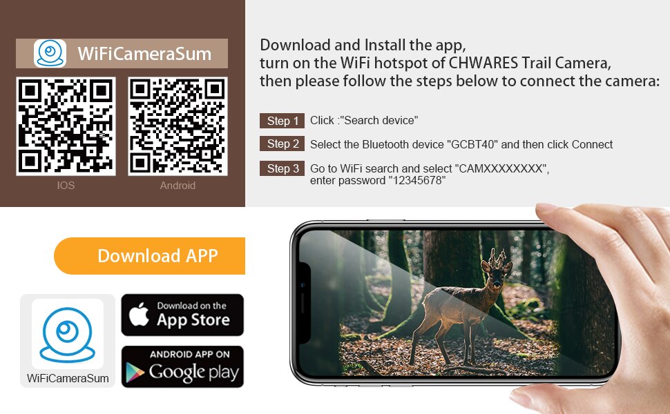 Live Show Trail Camera Wifi APP Bluetooth Control Live Stream Hunting Cameras WiFi830 24MP 1296P Night Vision Photo Traps