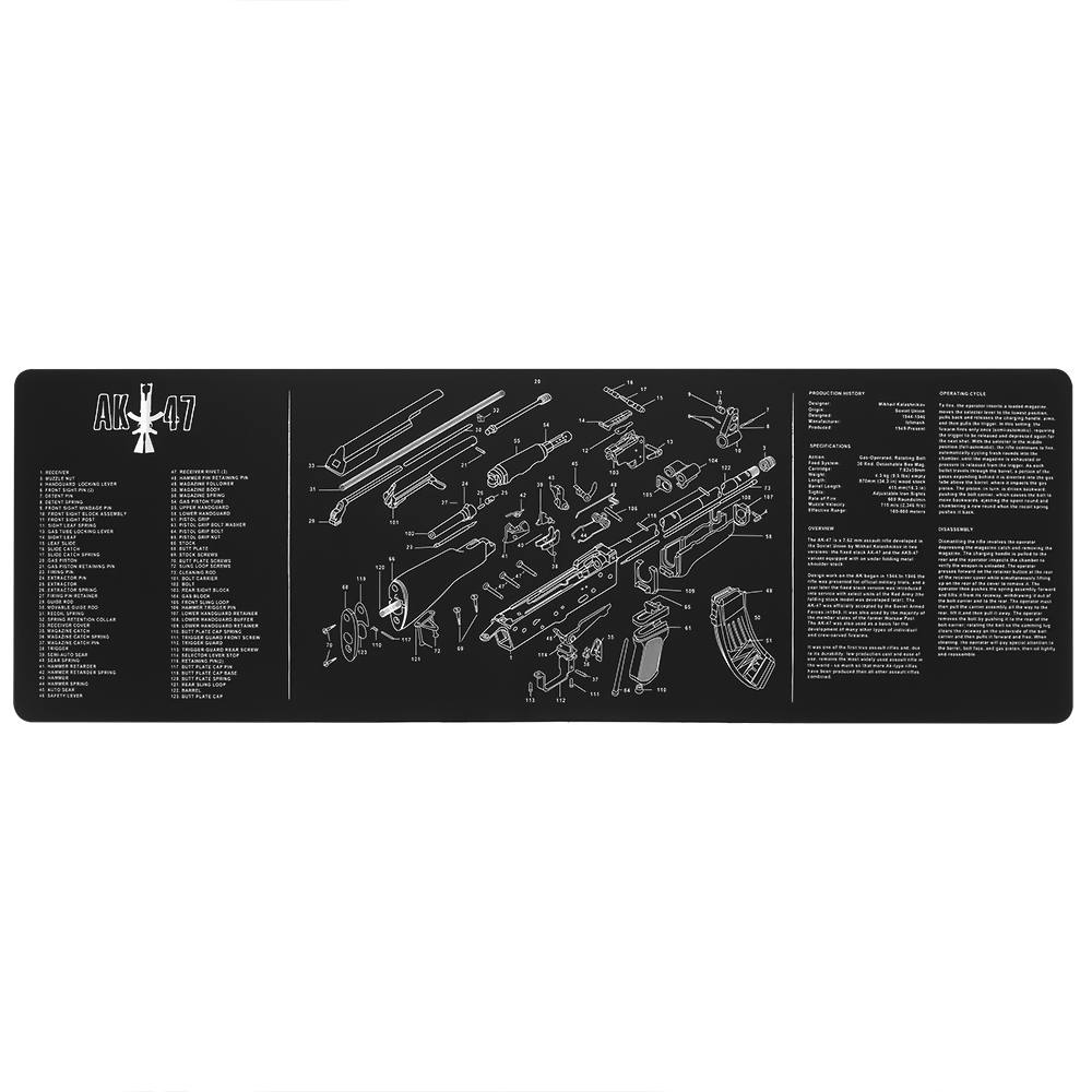 AR-15 AK47 Remington 870 Cleaning Rubber Mat 36″x12″