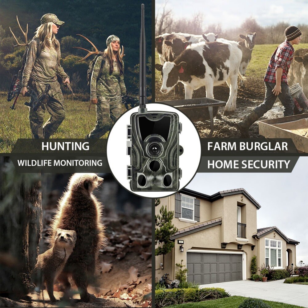 Cellular Mobile Hunting Camera 2G MMS SMTP SMS GSM 20MP1080P Infrared Wireless Night Vision Wildlife Hunting Trail Camera HC801M