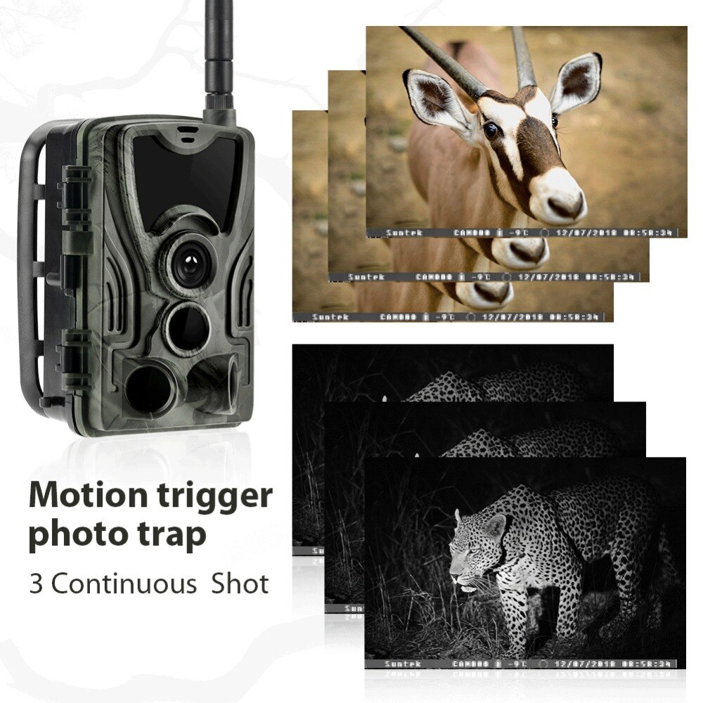 Cellular Mobile Hunting Camera 2G MMS SMTP SMS GSM 20MP1080P Infrared Wireless Night Vision Wildlife Hunting Trail Camera HC801M
