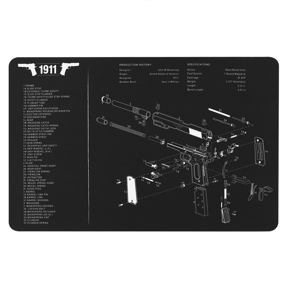 AR15 AK47 Gun Cleaning Rubber Mat With Parts Diagram and Instructions Armorers Bench Mat Mouse Pad for Glock SIG P226 P229