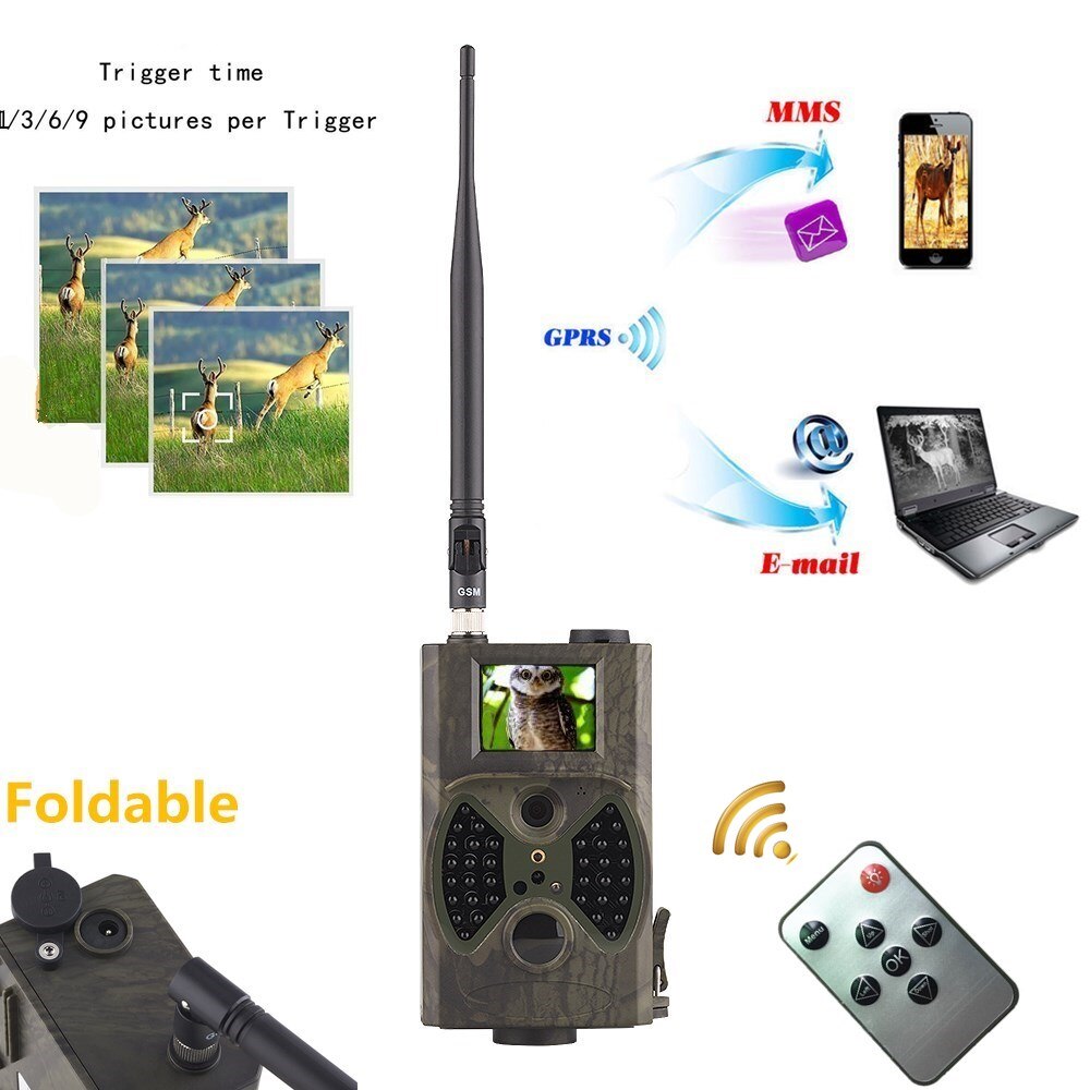 2G GSM MMS SMTP SMS Trail Camera Cellular Wildlife Wireless 16MP Hunting Cameras HC300M 1080P Night Vision  Photo Trap Tracking