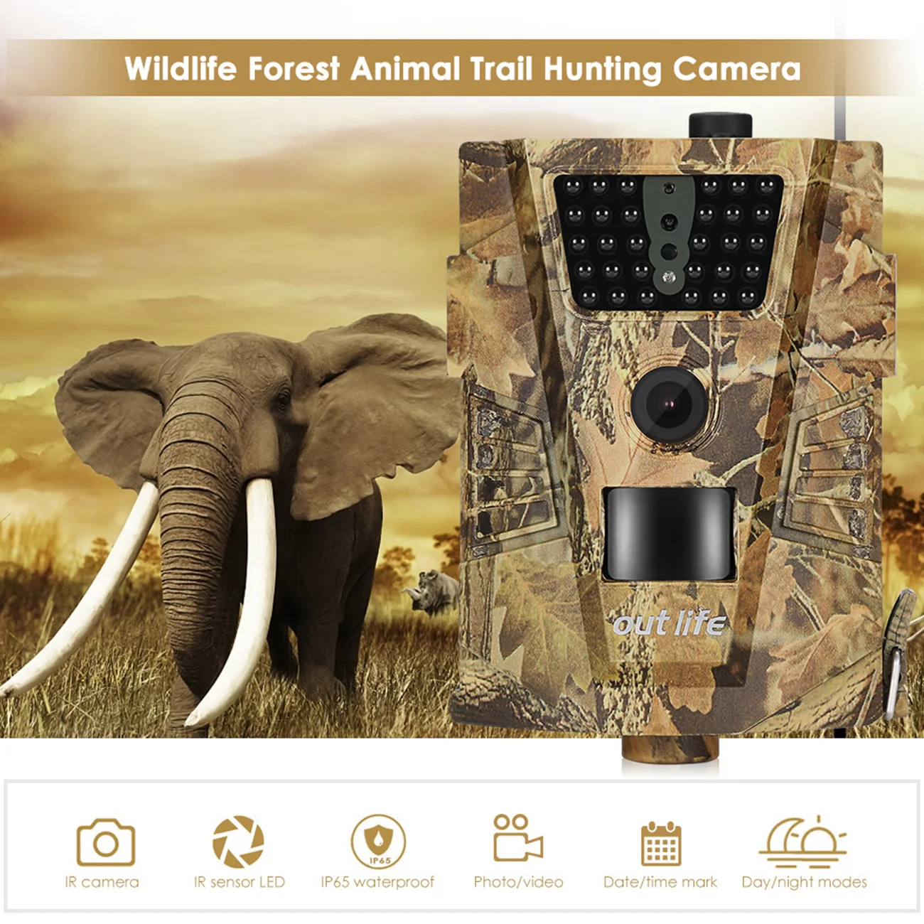 20MP 1080P Trail Hunting Camera Motion Activated Trail Game Camera Night Vsion for Wildlife Hunting Trap Game Waterproof Cam