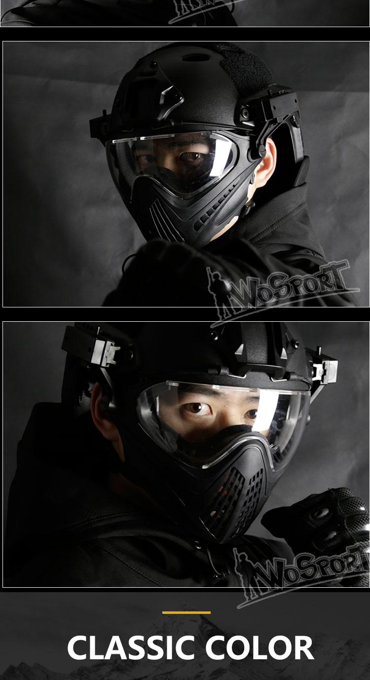 Airsoft Paintball Mask Helmet Set Safety