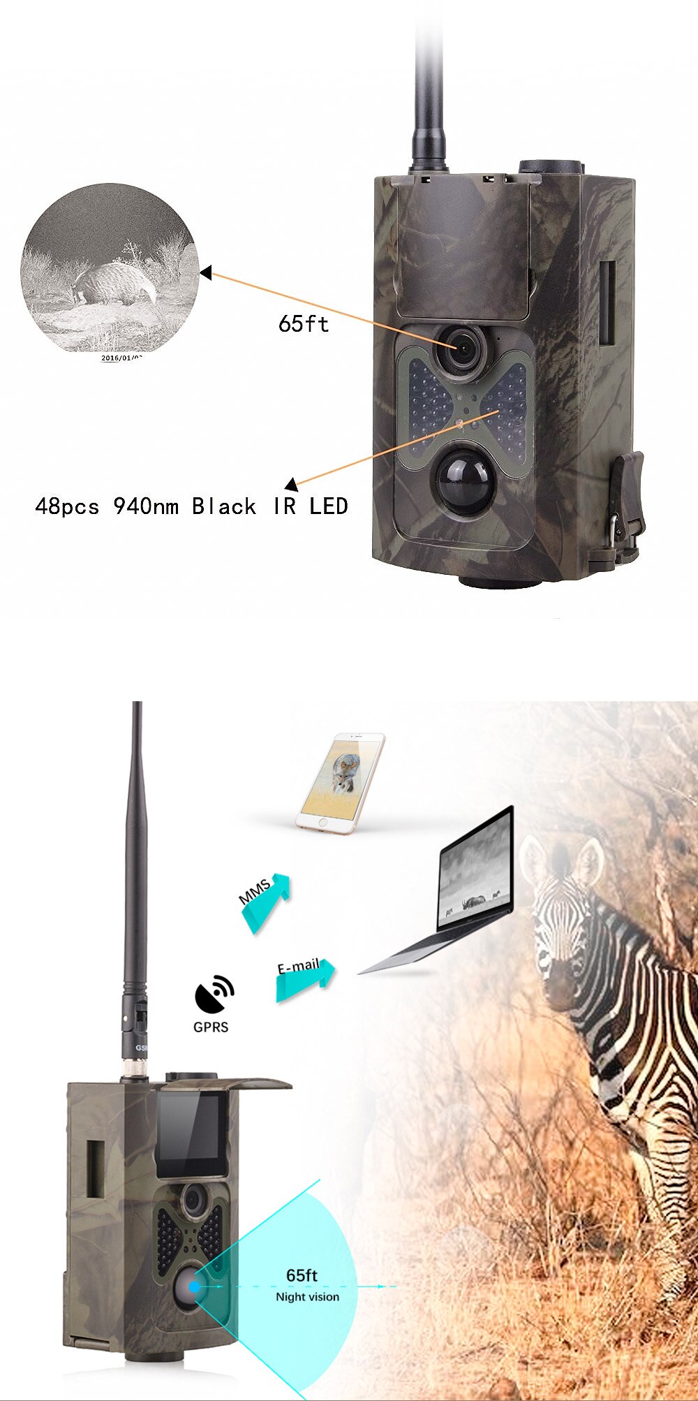 2G Cellular Hunting Cameras Surveillance Wireless Cameras SMS MMS SMTP Mobile Photo Traps Trail Cameras Tracking HC550M