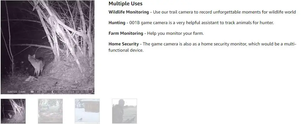 20MP 1080P Trail Hunting Camera Motion Activated Trail Game Camera Night Vsion for Wildlife Hunting Trap Game Waterproof Cam