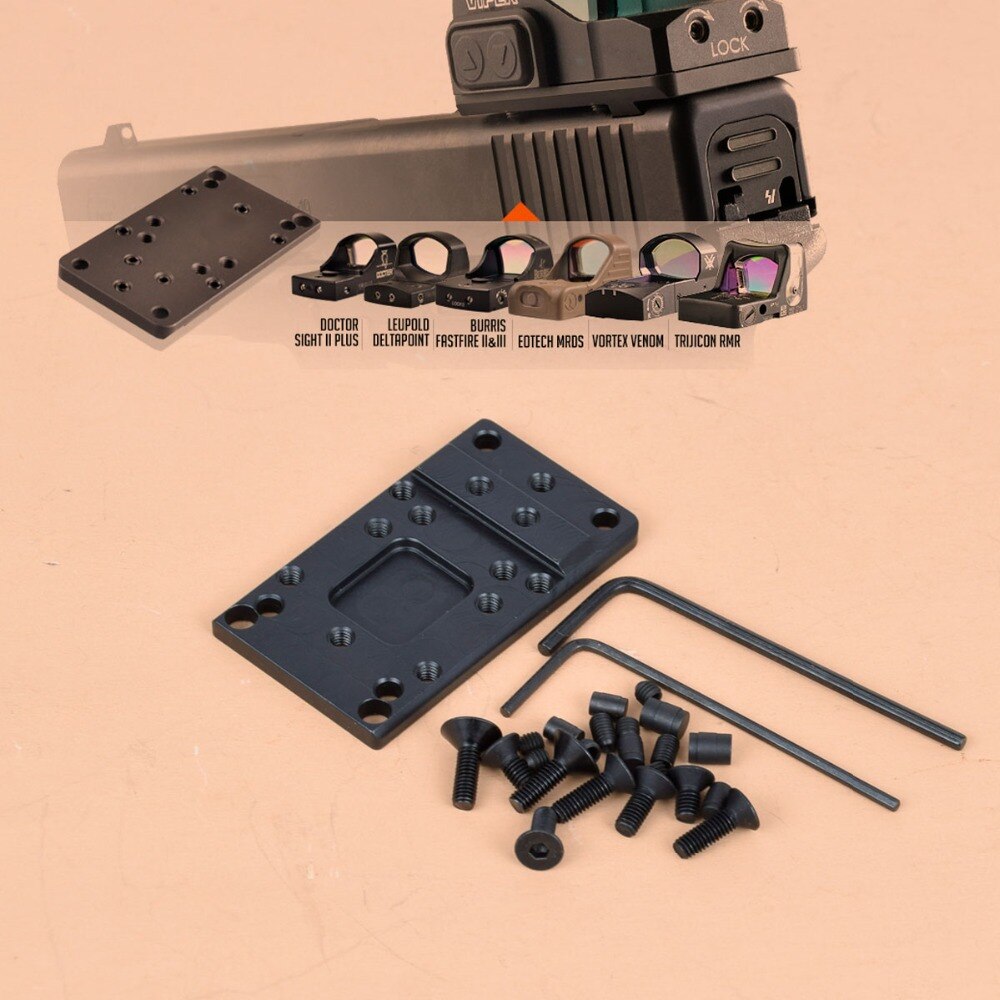 Universal Red Dot Sight Glock Rear Sight Mount Plate Base Mount Pistol Accessories For Venom  Viper RMR Vism etc