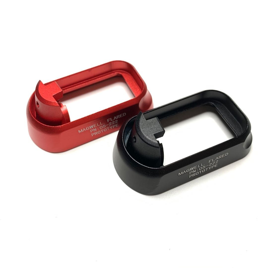 Tactical CNC Aluminum Grip Adapter Magwell for Glock 17 22 24 31 34 35 37 Gen 1-4 Base Pad Hunting Caza