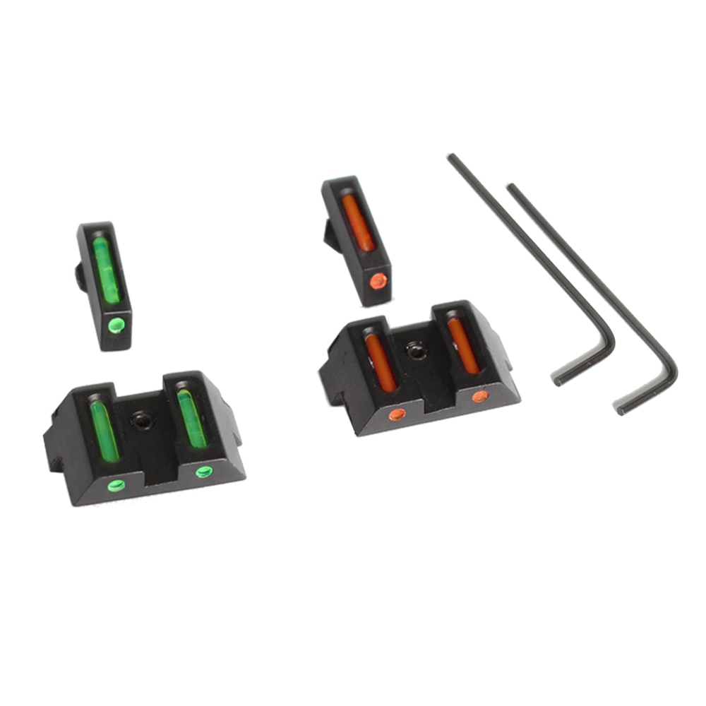 Magorui Glock Fiber Optic Front Rear Handgun Sights Red Green Fiber sight Tactical Hunting Optical Collimator Sight Accessories