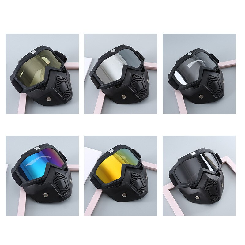 Retro Face Mask Windproof Glasses Off-Road Tactical CS Goggles Motorcycle Off-Road Goggles Riding Mask