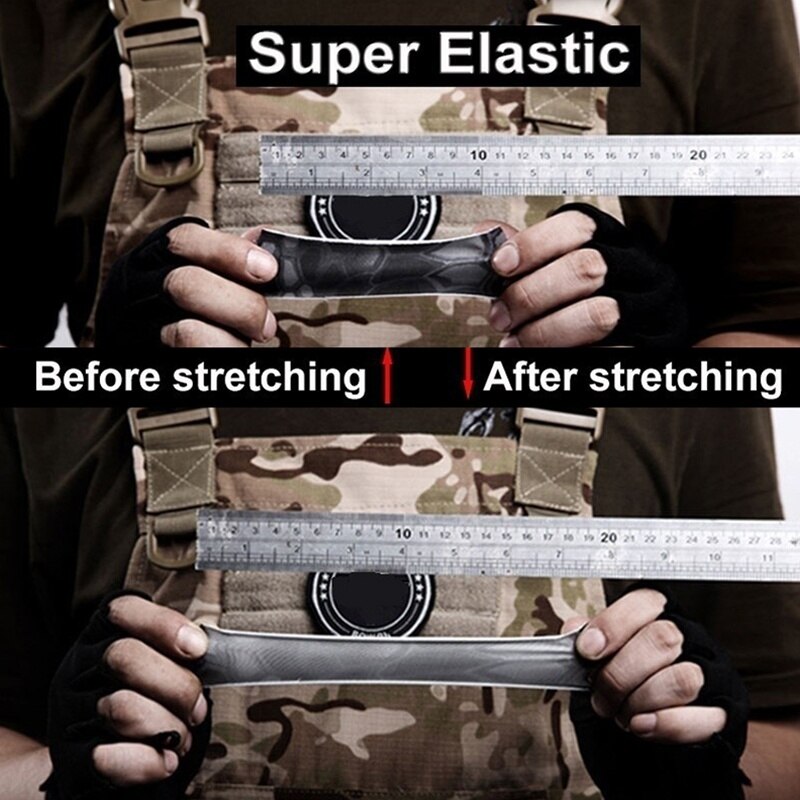 Outdoor Military Camouflage Adhensive Tape 150x20cm Multifunction Wrap Tape for Combat Hunting Camping Fishing