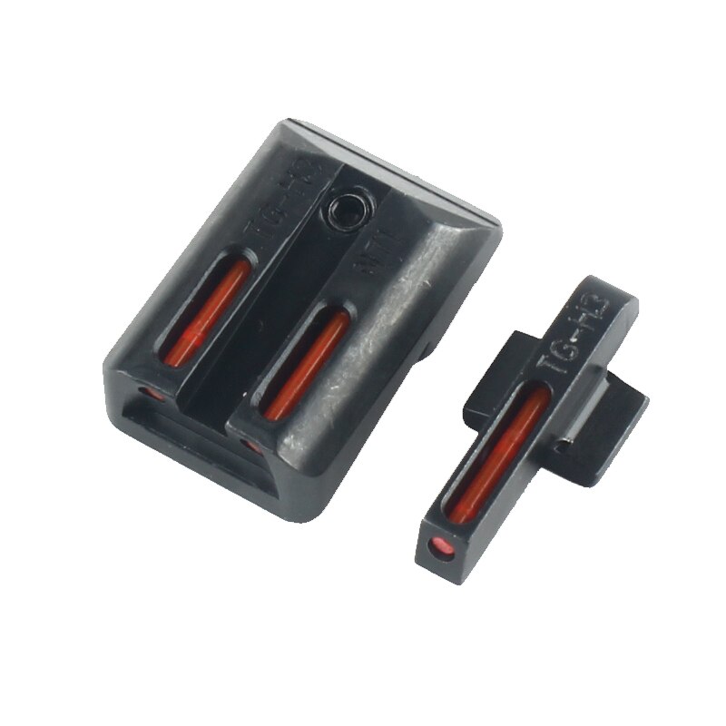 Tactical Combat Front Rear Night Fiber Sight Handgun Optic Red Green Dot for Hunting