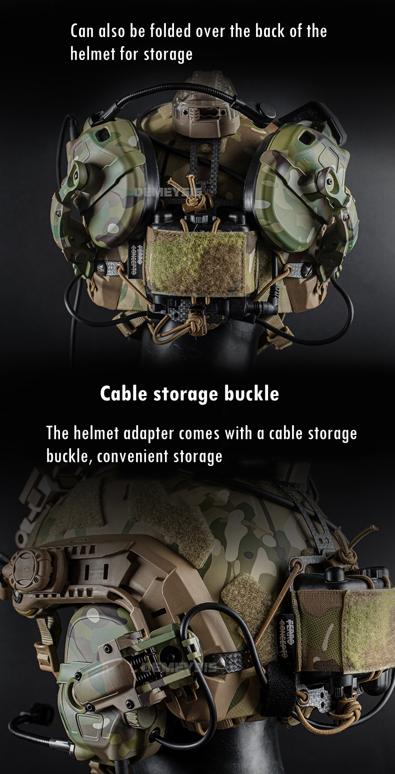 Shooting Noise Reduction Headset Sound Pickup CS Tactical Communication Headsets with Helmet Adapter Head Mounted Headphone