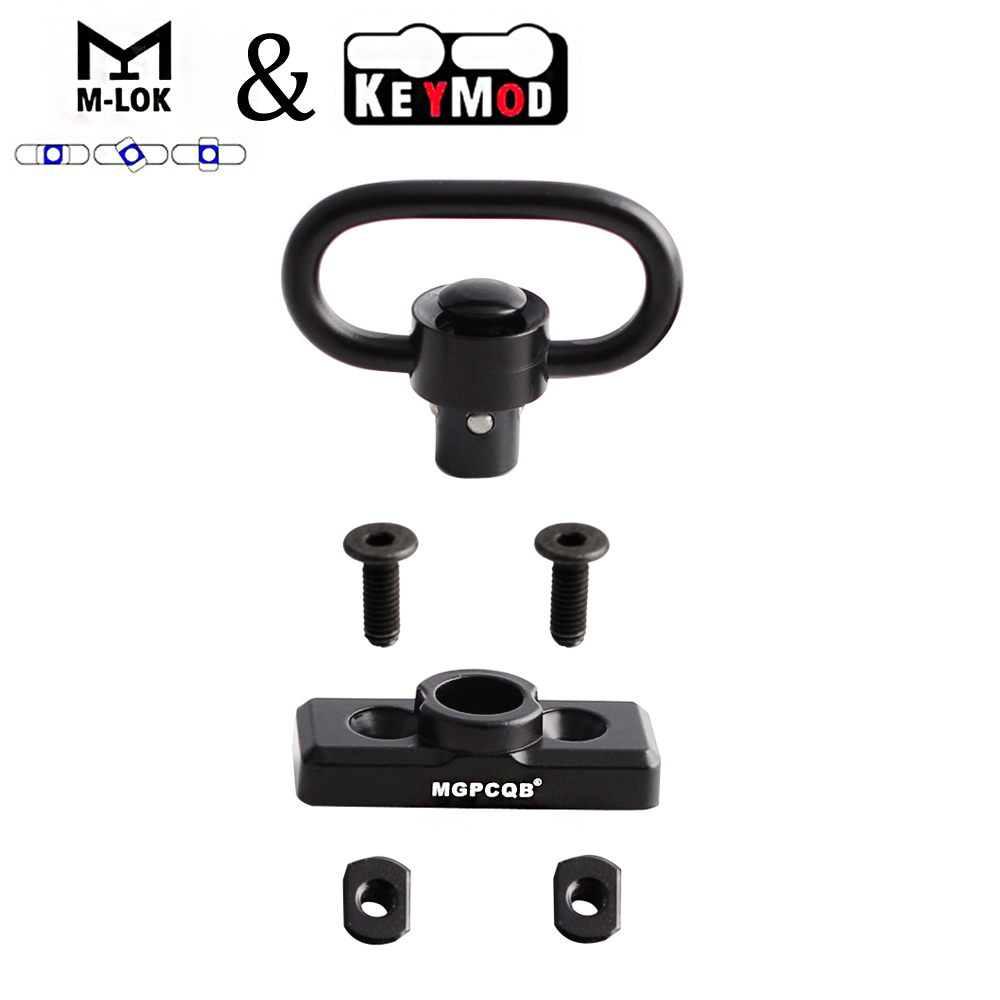 Keymod & M-LOK MLOK Sling Mount Quick Release Push Button QD Sling Swivel Adaptor